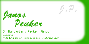janos peuker business card